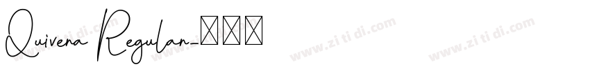 Quivera Regular字体转换
